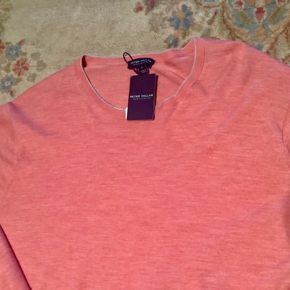 PETER MILLAR Excursionist Flex Sweater Scarlet Lily Merino Wool Men’s XL NWT - Picture 5 of 7